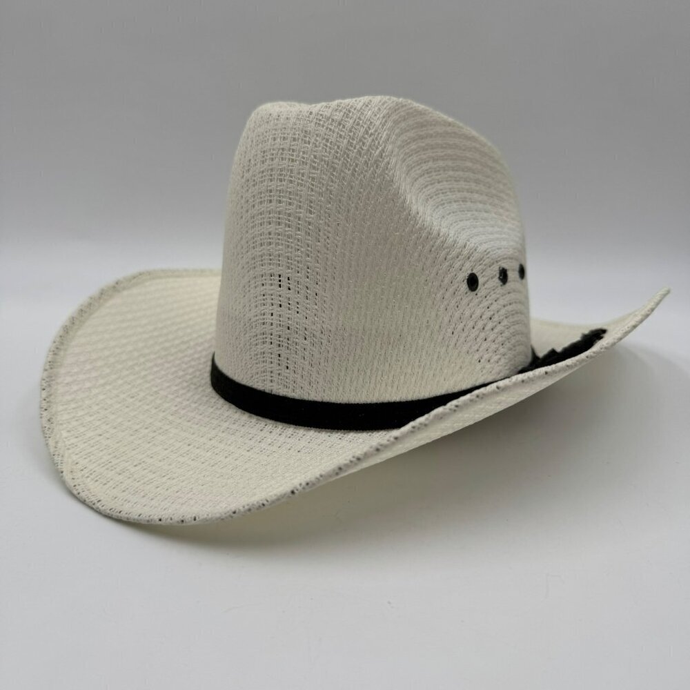 Western Express Inc. Children's Western Cowboy Straw Hat Ivory Size 6 3/8"
